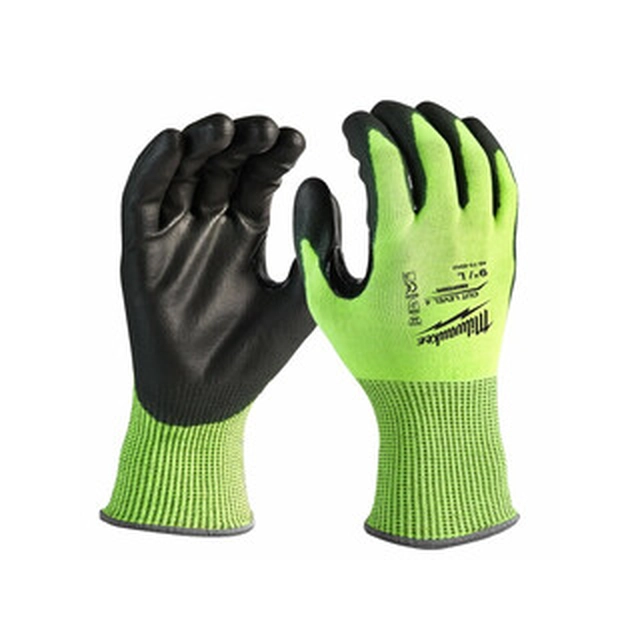 Guante Milwaukee Hi-Vis 4/D nivel de corte M/8-as a prueba de cortes