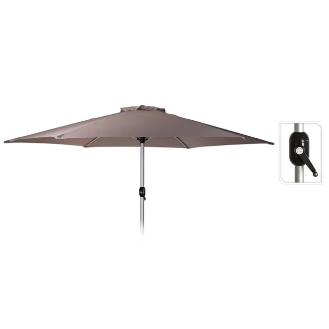Guarda-chuva ProGarden Mardi, 270 cm, cor cinza