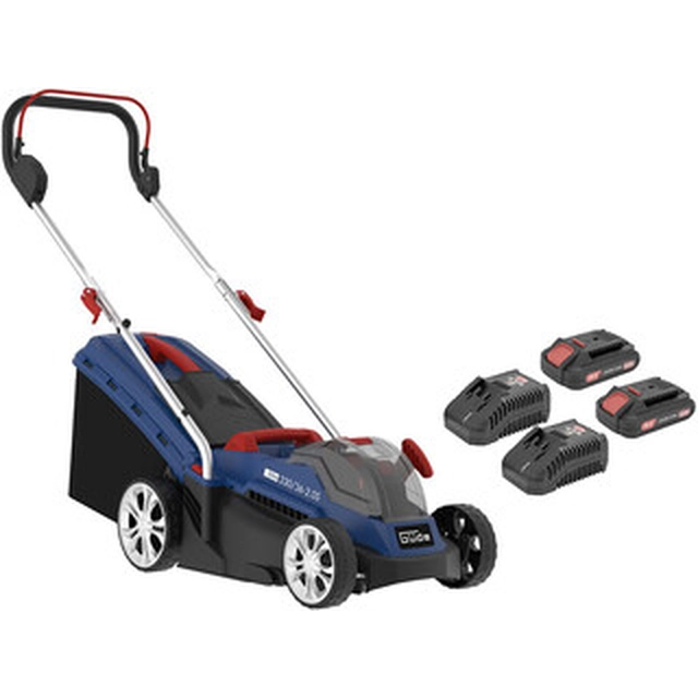 Güde 330/36-2.0S cordless lawnmower 36 V | 330 mm | 200 m² | Carbon brush | 2 x 2 Ah battery + 2 x charger