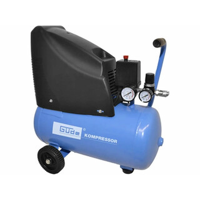 Güde 50111 elektrische zuigercompressor Inlaatlucht: 140 l/min | 24 l | 8 balk | Olievrij | 230 V