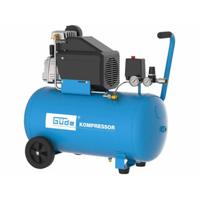 Güde 50129 elektrische zuigercompressor Inlaatlucht: 200 l/min | 50 l | 10 balk | Oliegesmeerd | 230 V