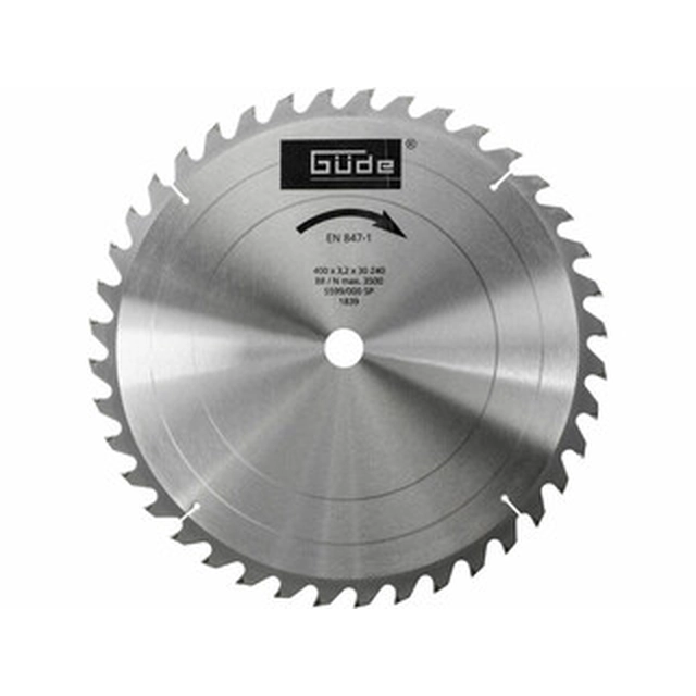 Güde circular saw blade 400 x 30 mm | number of teeth: 40 db | cutting width: 2,2 mm