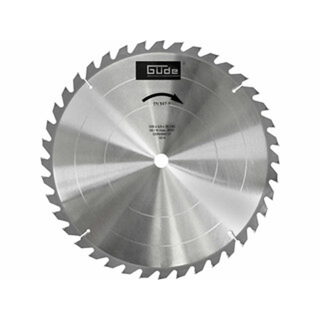 Güde circular saw blade 500 x 30 mm | number of teeth: 40 db | cutting width: 3,6 mm