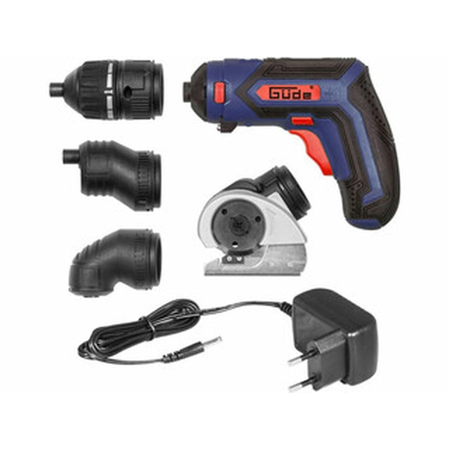 Güde MS 4.0-150-17 4in1 cordless screwdriver 4 V | 4 Nm | 1/4 bits | Carbon brush | Mains charger | In a cardboard box