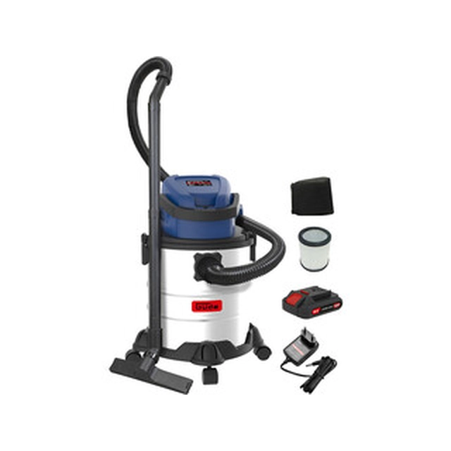 Güde NTS 18-201-05 cordless vacuum cleaner 18 V | 20 l | L| Carbon brush | 1 x 2 Ah battery + charger