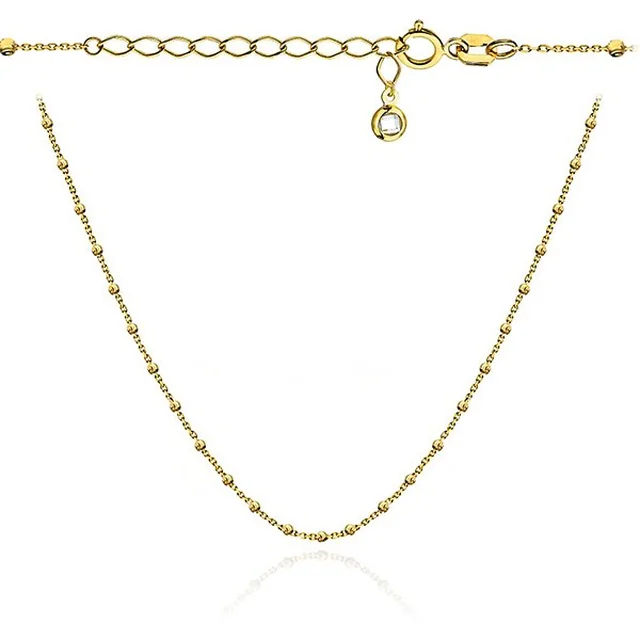 Guld halskæde NZG6462 - Zirconia