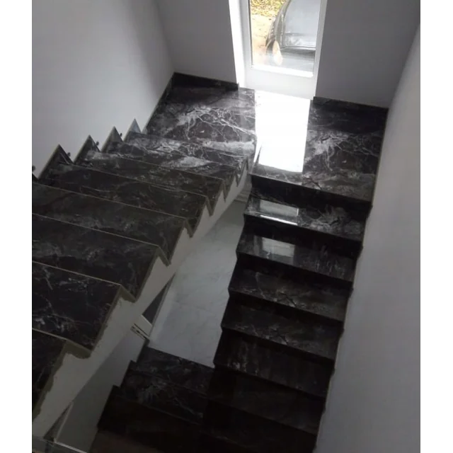 Γυαλισμένα πλακάκια για σκάλες - φλέβες όπως μαρμάρινη πέτρα, 120x30 υψηλή γυαλάδα