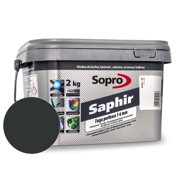 Gyöngyhabarcs 1-6 mm Sopro Saphir antracit (66) 2 kg