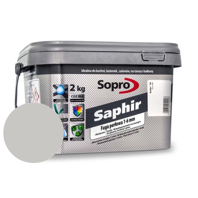 Gyöngyhabarcs 1-6 mm Sopro Saphir ezüstszürke (17) 2 kg