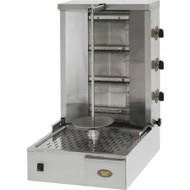 Gyros kebab gas Roller Grill belastning 25 kg Stalgast 777374