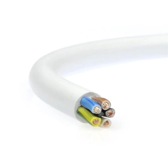 H05VV-F 5x6 white (100) 300/500V flexible hose line (MT) – 1 m