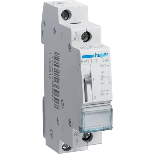 Hager Przekaźnik-impuls 16A 12V AC 1Z (EPN511)