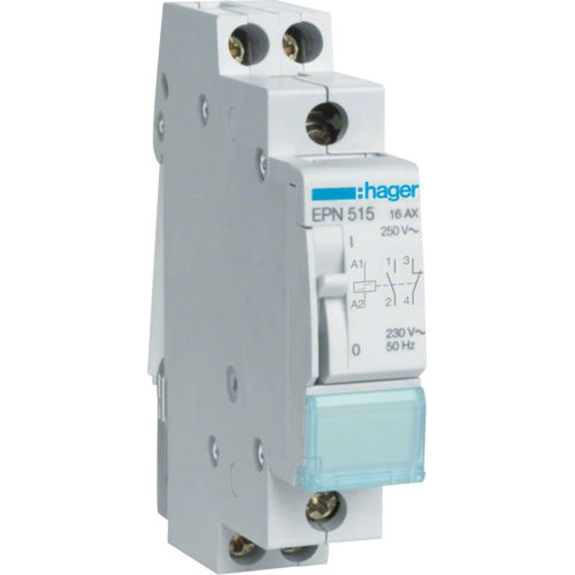 Hager Przekaźnik-impuls 16A 230V AC 110V DC 1Z+1R (EPN515)