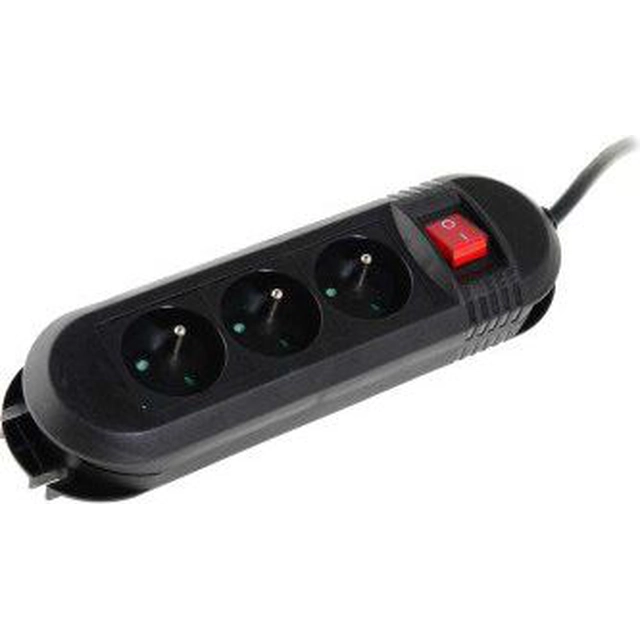 Hama Comfort power strip 3 sockets 1.5 m black (441219270000)