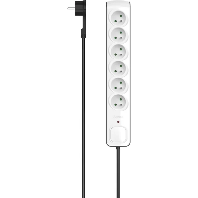 Hama Premium surge protection power strip 6 sockets 1.5 m white (P22237630000)