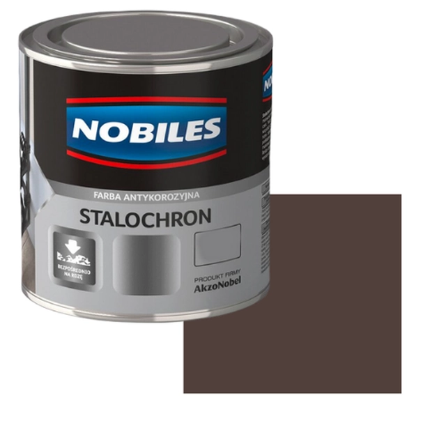 Hammer enamel Nobiles Stalochron paint for rust BROWN CHOCOLATE 650ml