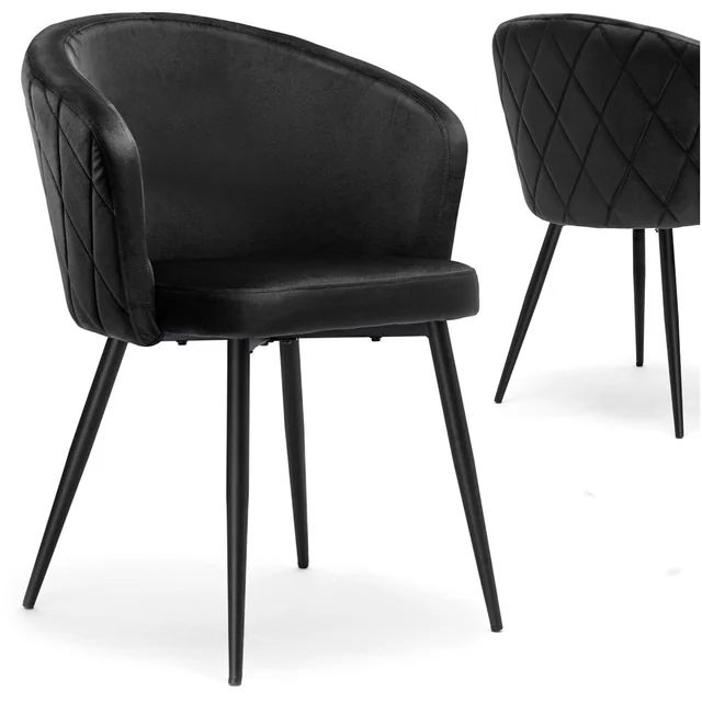 HAMPTON VELVET chair, black