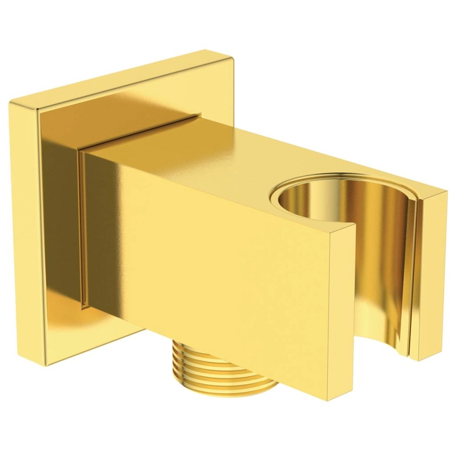 Handbrausehalter Ideal Standard IdealRain, Würfel mit Anschluss, gebürstetes Gold