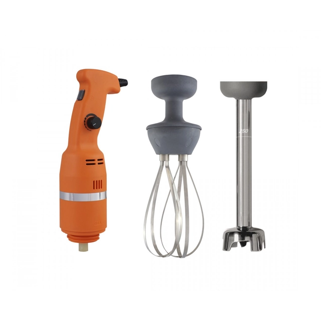 Handmixer 250W Set - Schneebesen + Rührarm 27cm, stufenlose Geschwindigkeitsregulierung, MK225VF, Amitek