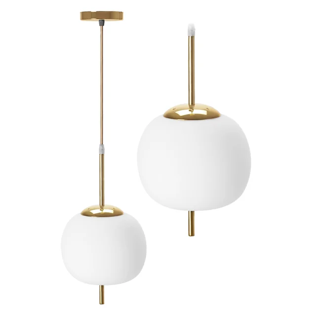 Hangende glazen bolplafondlamp APP669-1CP Goud