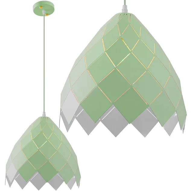 Hangende metalen plafondlamp APP339-1CP Groen