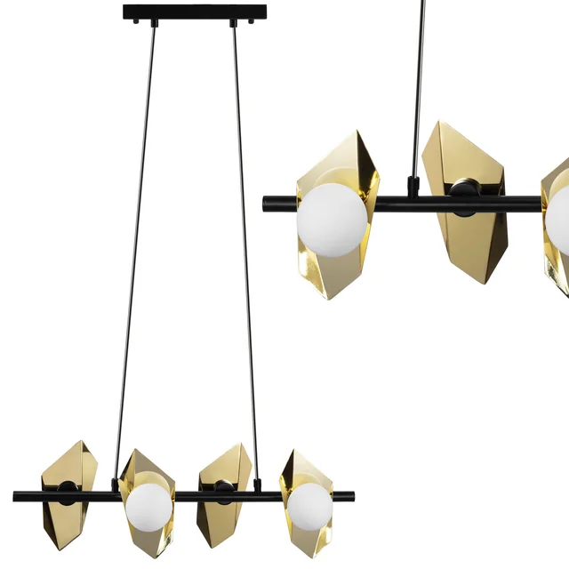 HANGENDE PLAFONDLAMP APP1412-CP ZWART/GOUD