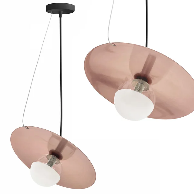 HANGENDE PLAFONDLAMP APP1418-CP zwart/rosé goud