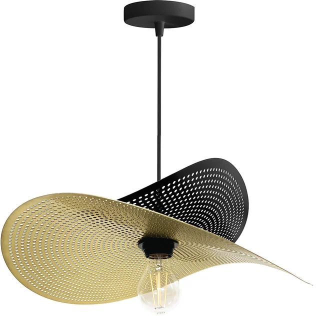 HANGENDE PLAFONDLAMP APP1471-1CP zwart/goud