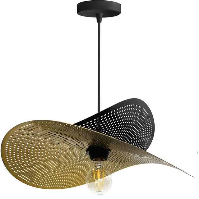 HANGENDE PLAFONDLAMP APP1472-1CP zwart/oud goud