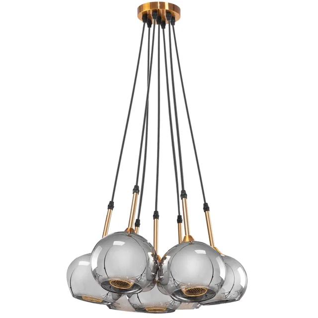 Hangende plafondlamp glazen bollen APP898-7CP