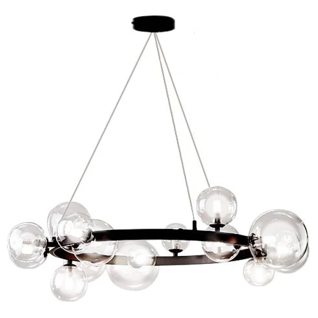 Hanging Ceiling Lamp With Glass Balls on the Rim APP906-15CP