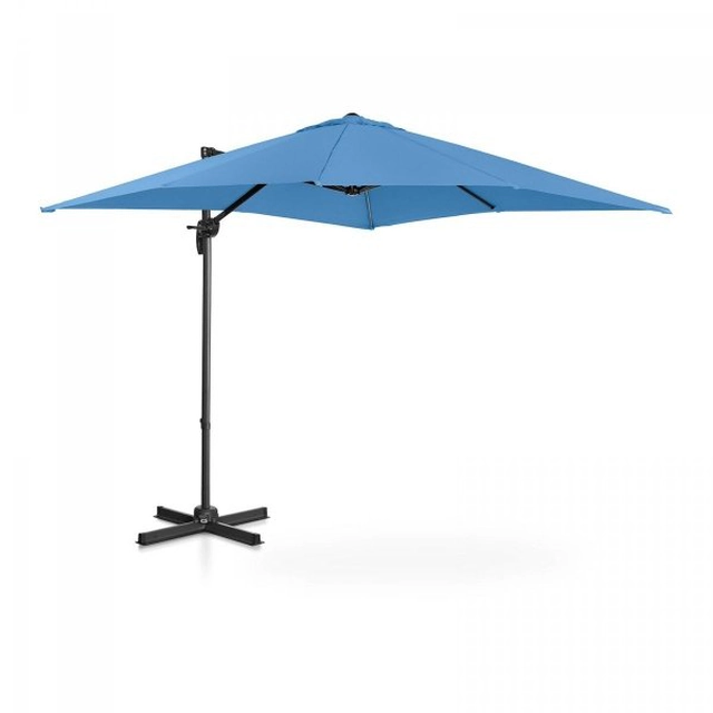 Hanging garden umbrella - rotatable - 250 x 250 cm - blue UNIPRODO 10250108 UNI_UMBRELLA_2SQ250BL