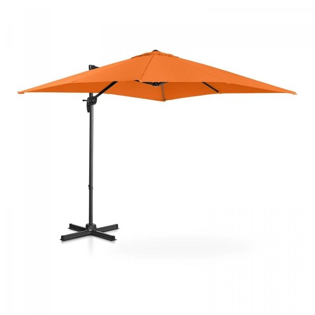 Hanging garden umbrella - rotatable - 250 x 250 cm - orange UNIPRODO 10250105 UNI_UMBRELLA_2SQ250OR