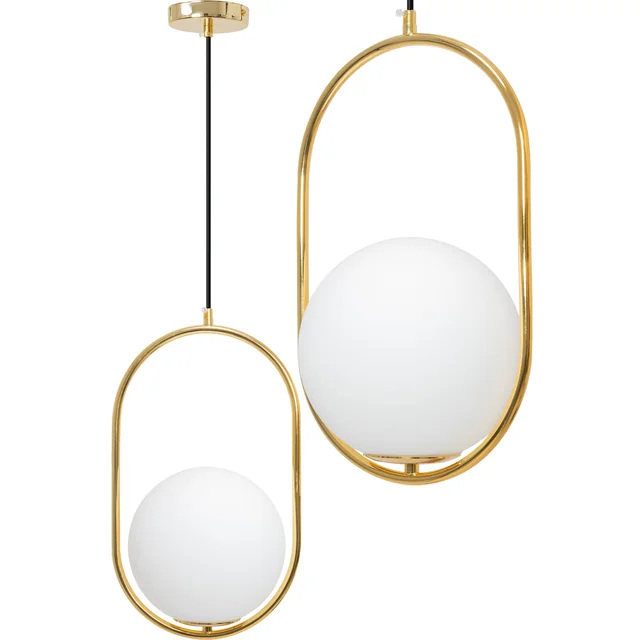 Hanging Glass Ball Ceiling Lamp APP473-1CP White