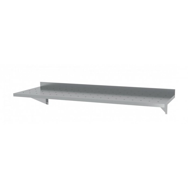 Hanging shelf on consoles, perforated with two consoles 1400 x 400 x 250 mm POLGAST 382144-PERF 382144-PERF