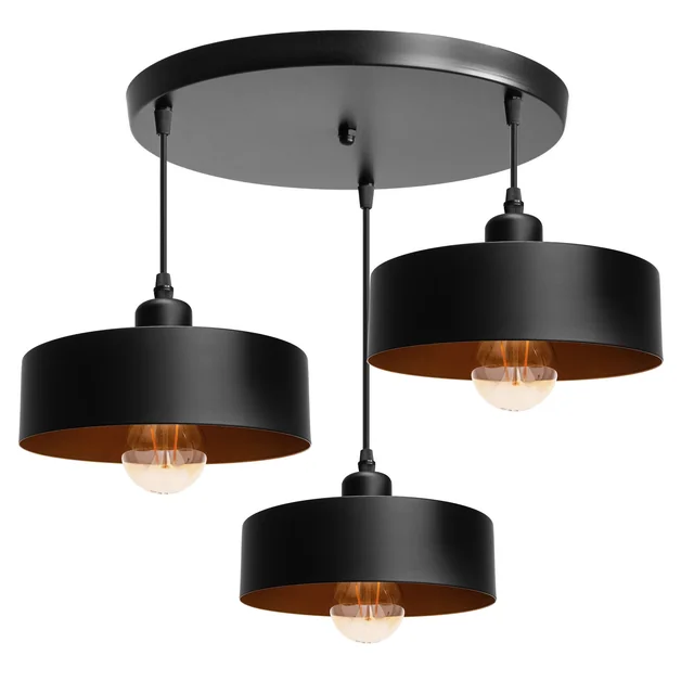 Hanglamp APP1334-3CP Zwart Goud