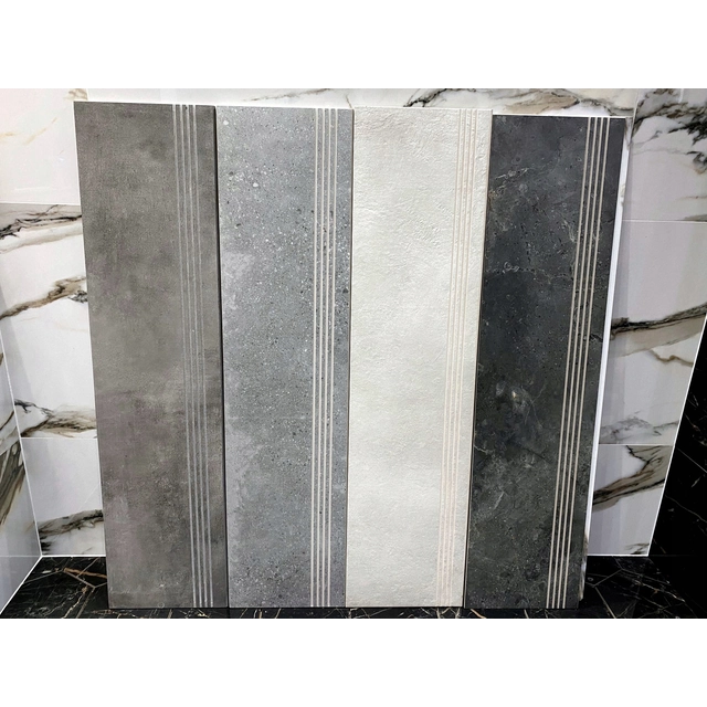 Hard gray stair tiles 120x30 ANTI-SLIP