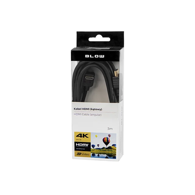 HDMI-HDMI CLASSIC конектор, ъглов 3m