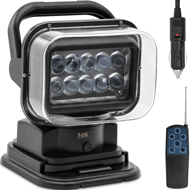 Headlamp LED searchlight lamp with a magnetic base and a remote control for a car boat 9-32 V 50 IN