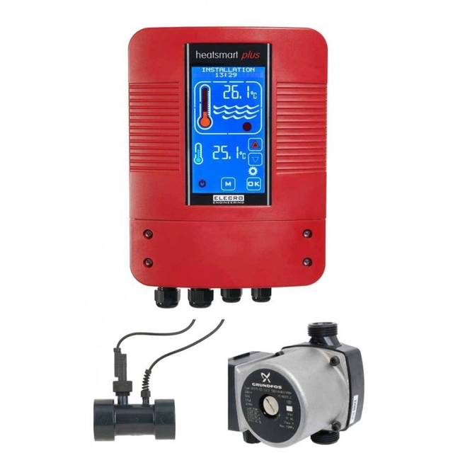 HeatSmart + värmeväxlare kontrollpanel med Grundfos pump