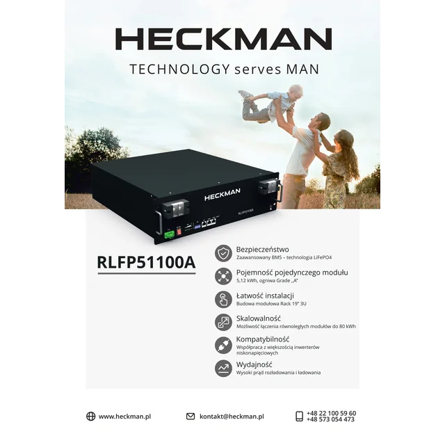 Heckman RLFP51100A (energilagerstativ 3U)