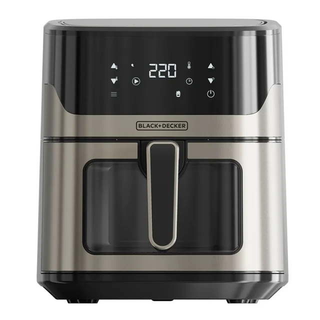 Heißluftfritteuse Schwarz &amp; Decker BXAF6500E Schwarz Silber 1600 W 6,5 L