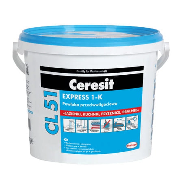 Henkel Ceresit CL mitrumizturīgs pārklājums 51 Express 1-K 15 kg