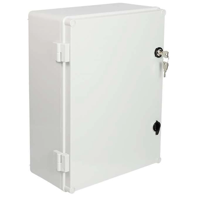 Hermetic enclosure Elektro-Plast Opatówek Unibox Uni-1 43.1, surface mounted, with mounting plate 300x400x160mm, IP65 gray, with a lock