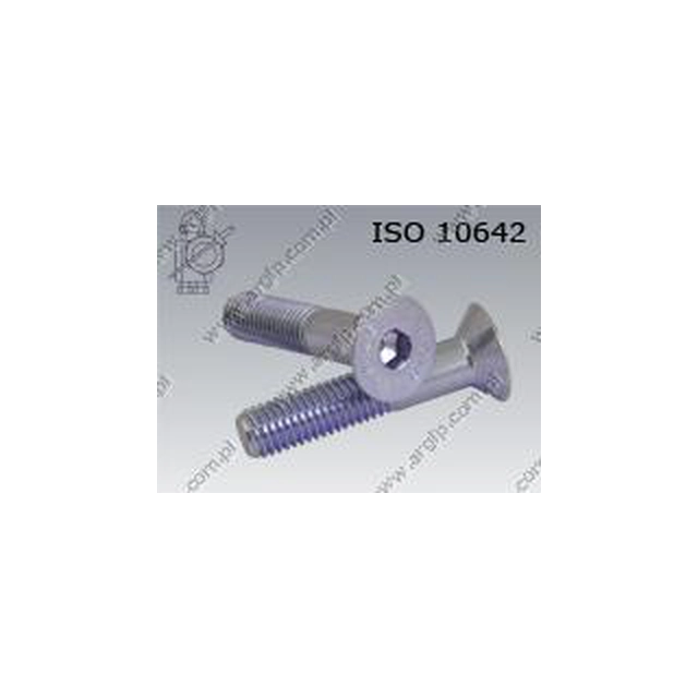 Hex socket CSK head screw  M 5×45-010.9 zinc plated  DIN 7991