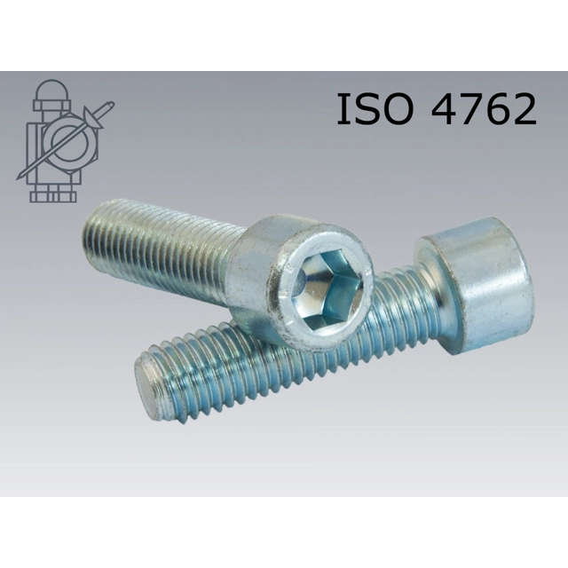 Hex socket head cap screw  FT M 6× 8-8.8 zinc plated  ~ISO 4762