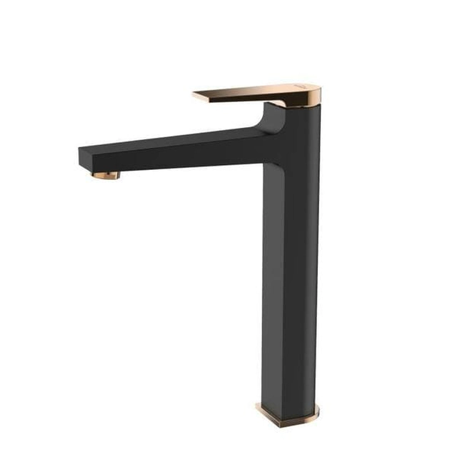 High basin mixer Invena Midnight black / gold