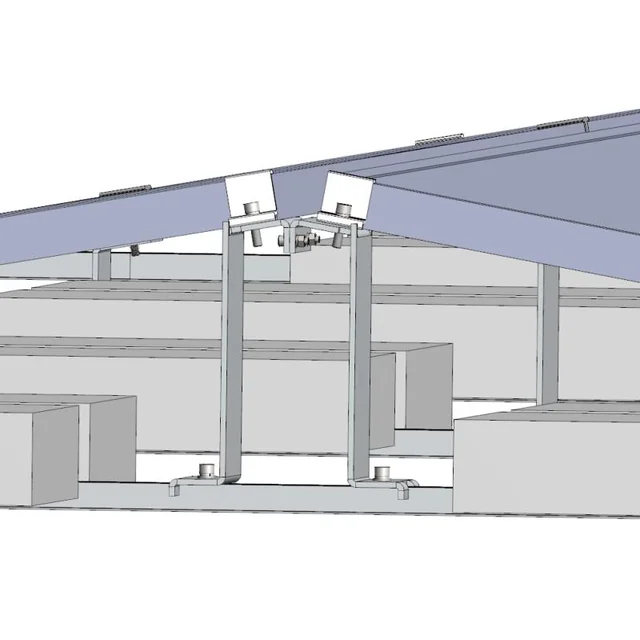 High holder on the roof, the membrane, ballast construction, non-invasive