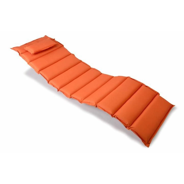 High-quality orange cushion for a sun lounger