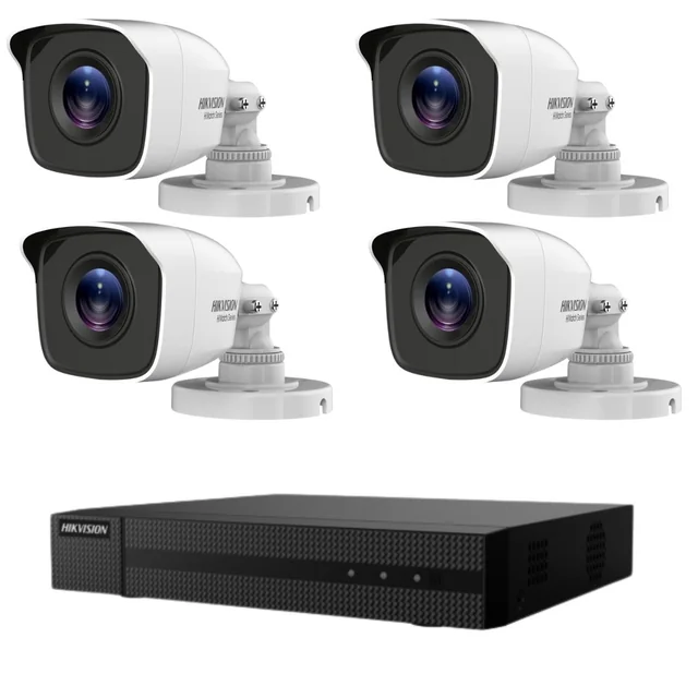 Hikvision-bewakingssysteem HiWatch-serie 4 camera's 5MP IR 20m DVR 4 kanalen 4MP